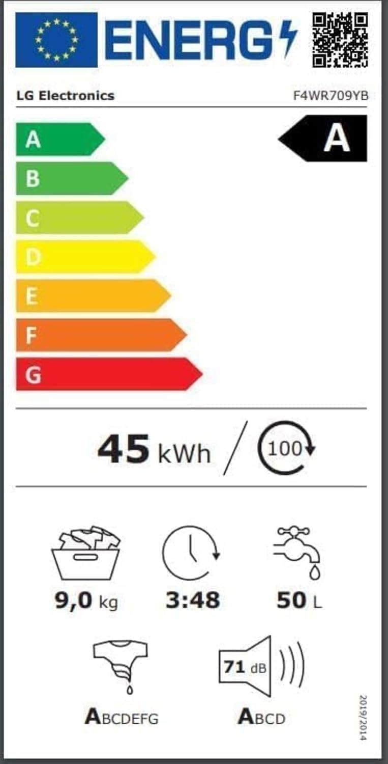 LG F4WV7080, Klasse A, Frontlader-Waschmaschine 8 kg, 1400 U/Min, AI Direct Drive, Wi-Fi, Tiefenreinigung mit Dampf, Groe Kapazitt, TRIPLE A, Auentür aus Sicherheitsglas, 62 x 60 x 85 cm  Wei