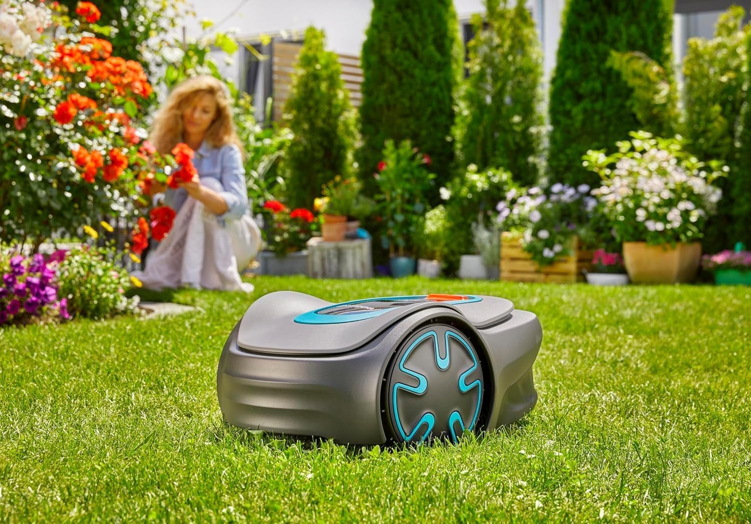 Gardena Mhroboter SILENO minimo 500 m: intelligenter Rasenmher mit optimaler Konnektivitt, mit Gardena Bluetooth App programmierbar, DE-Version (15202-20)
