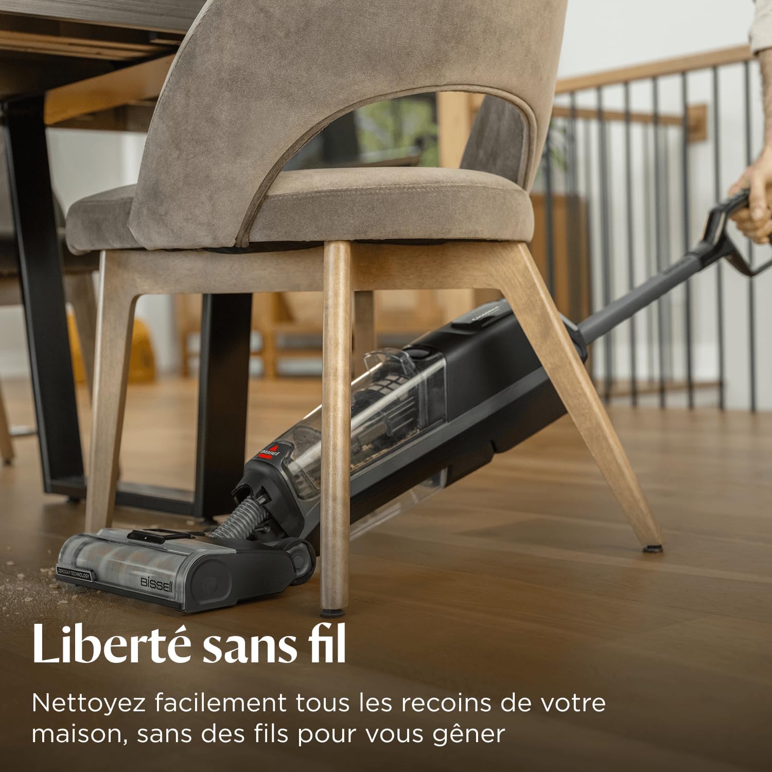 Bissell CrossWave OmniForce, Aspirateur Balai Laveur sans Fil, Aspire & Lave en Même Temps ou Mode Aspiration Uniquement, Nettoyeur Puissant, Nettoyeur a Eau pour Multi-Surfaces, 240m², 3912N