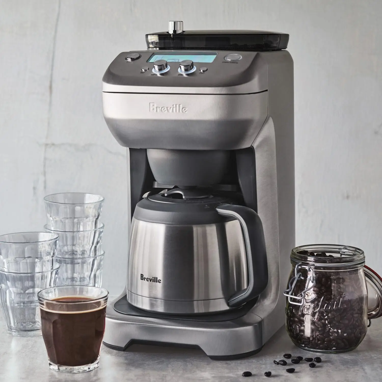 Breville Grind Control Coffee Machine BDC650BSS, Brushed Stainless Steel