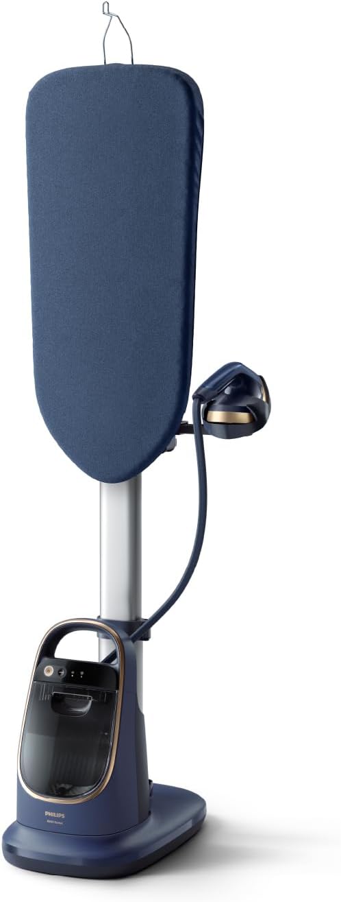 Philips Série 8500 Solution de repassage Tout-en-Un-Planche multi-angle, Technologie anti-brûlure, Socle amovible, Double technologie de chauffage, Élimine 99,9% des bactéries et acariens*(AIS8530/20)