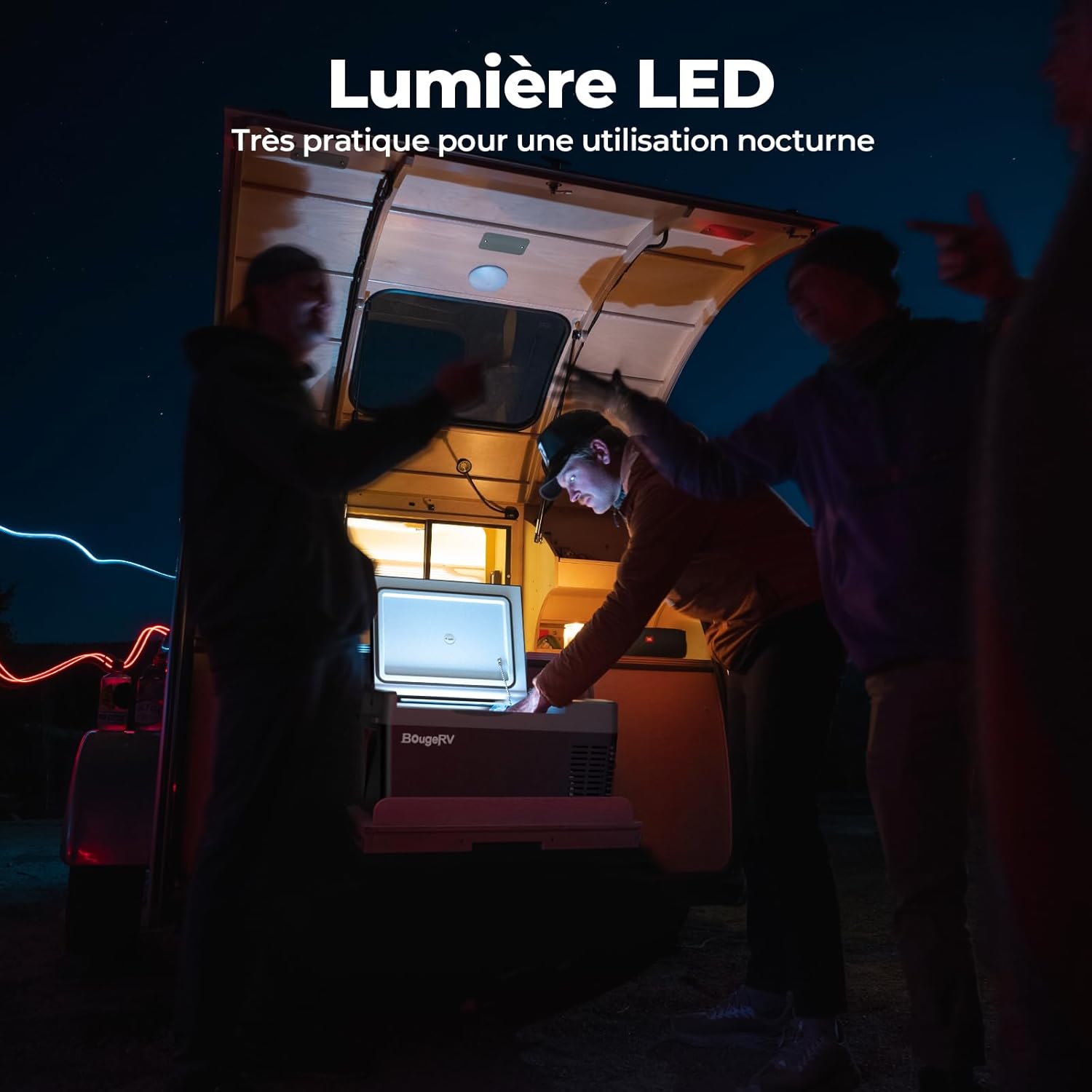 BougeRV CRPRO Glacière à Compression, Frigo Voiture 20 litres(-22℃~10℃), 12/24V DC &110-240V AC Glaciere Voiture, Frigo Compression 12v, pour voiture, camping, voyage