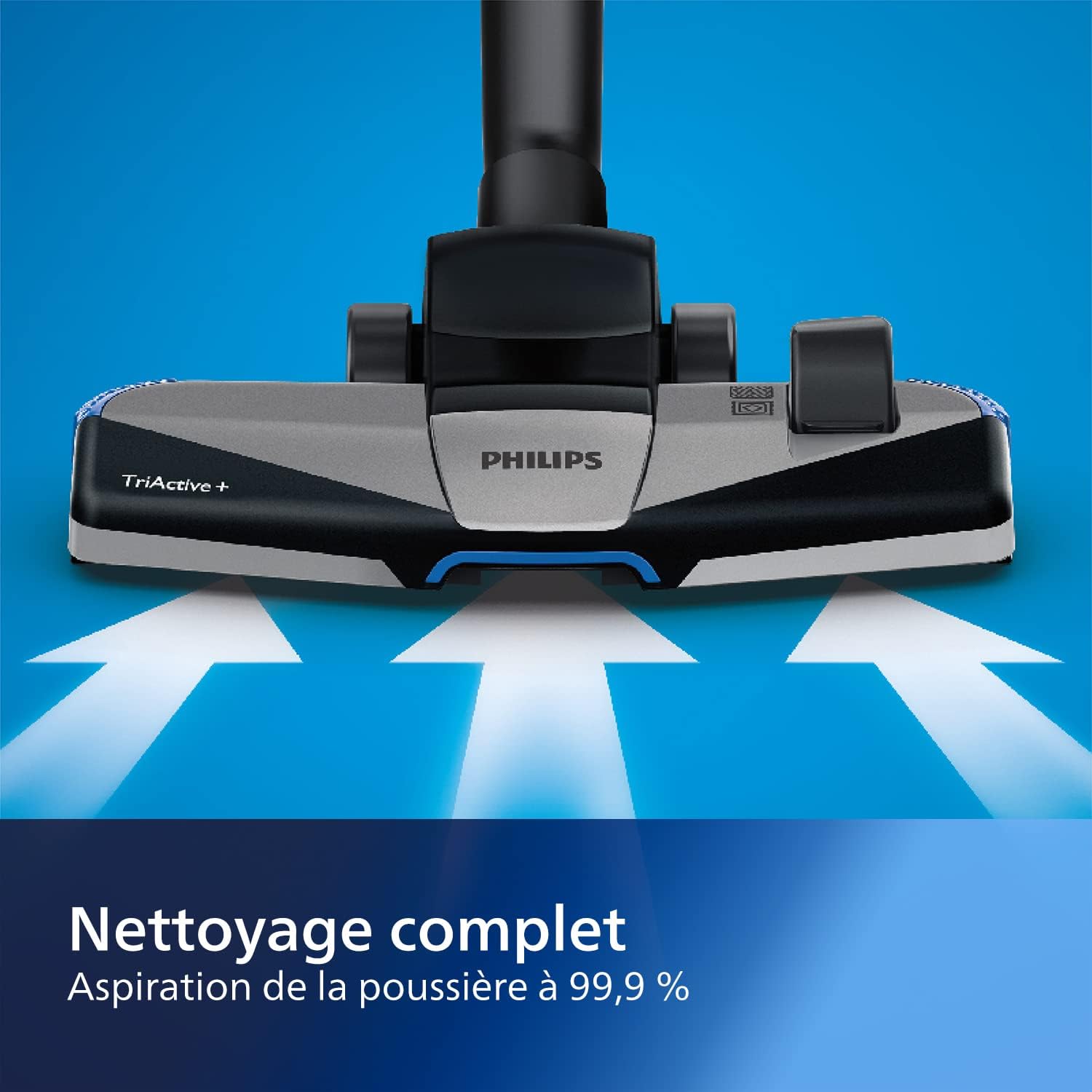 Philips PowerCyclone 7 Compact Aspirateur sans Sac - Puissance 900 W, Filtre Allergy H13, Aspiration 99,9% Poussière Fine, Variateur de Puissance, Mini-Brosse Turbo, Bac 1,5L (FC9555/09)