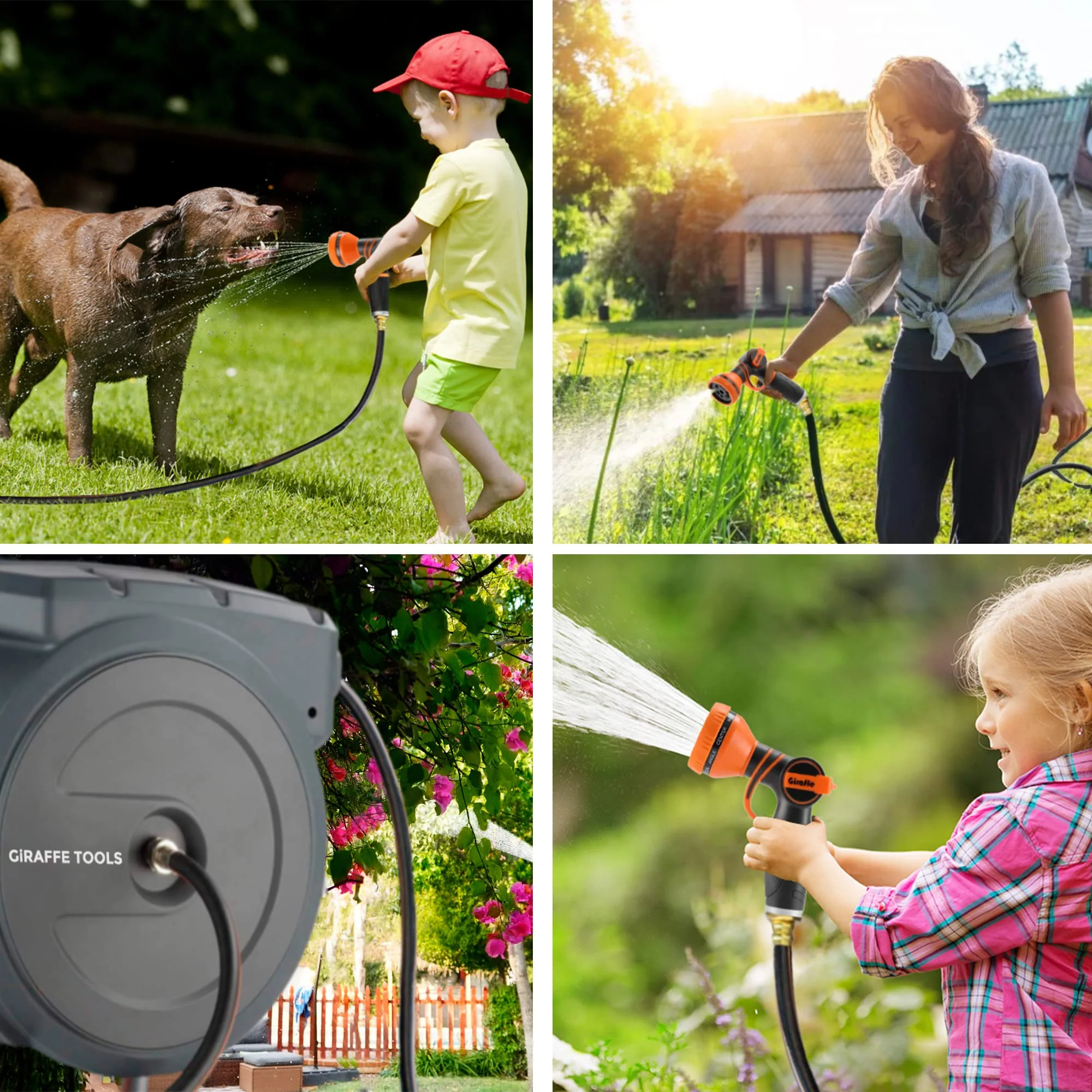 Giraffe Tools Retractable Garden Hose Reel 5/8