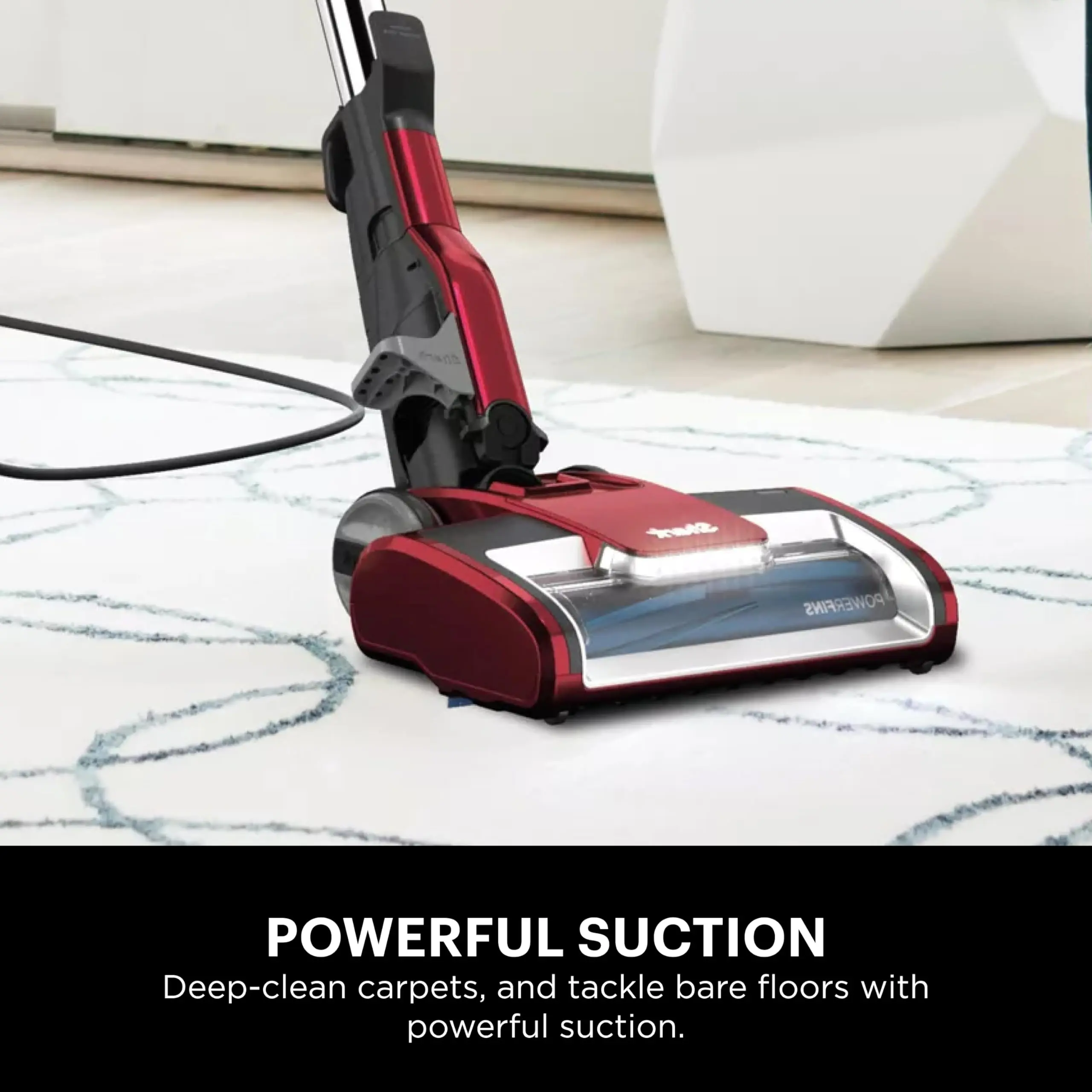 Shark HZ702 Ultralight PetPro Corded Stick Vacuum with PowerFins HairPro Odor Neutralizer Technology, Wine Purple, 0.37 L Capacity