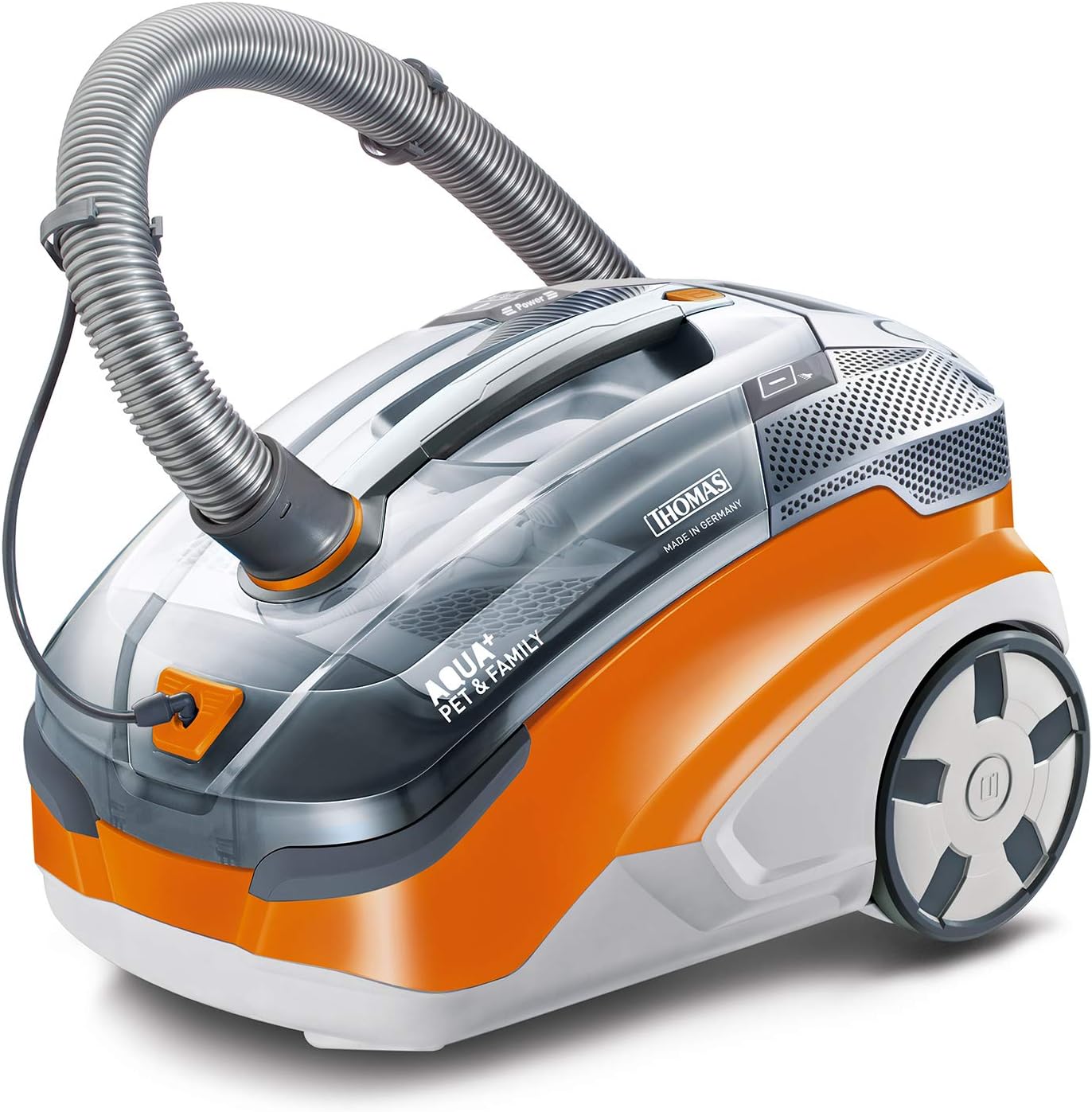 THOMAS AQUA + PET & Family Aspirateur aquafilter: élimine rapidement les poils d'animaux et odeurs animales, Orange/Gris