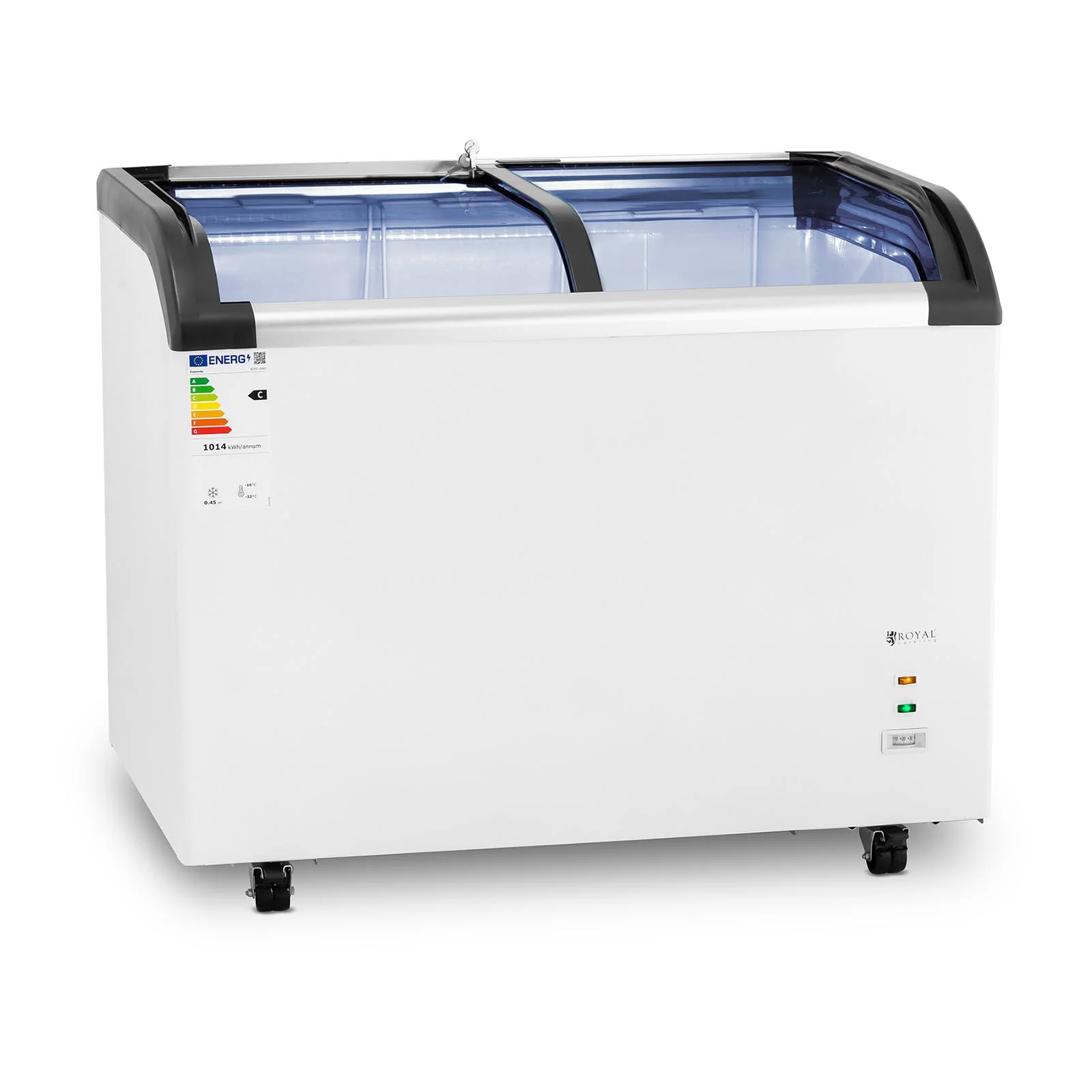 Grand congélateur coffre bahut horizontal professionnel (volume: 273litres, réfrigérant: r290, puissance: 198watts, plage de température: -30– 5°c, matériaux: acier/aluminium)  14_0005273