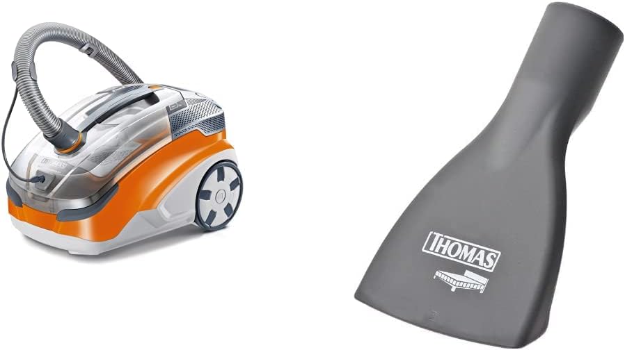 THOMAS AQUA + PET & Family Aspirateur aquafilter: élimine rapidement les poils d'animaux et odeurs animales, Orange/Gris