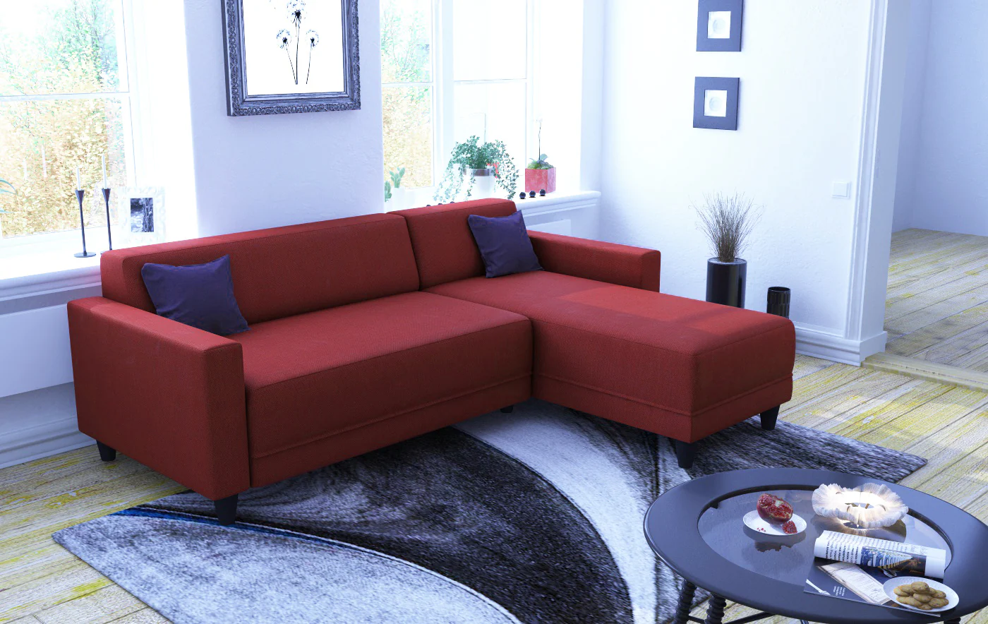 CANAPE BOB AFX SAWANA ROUGE - A93743