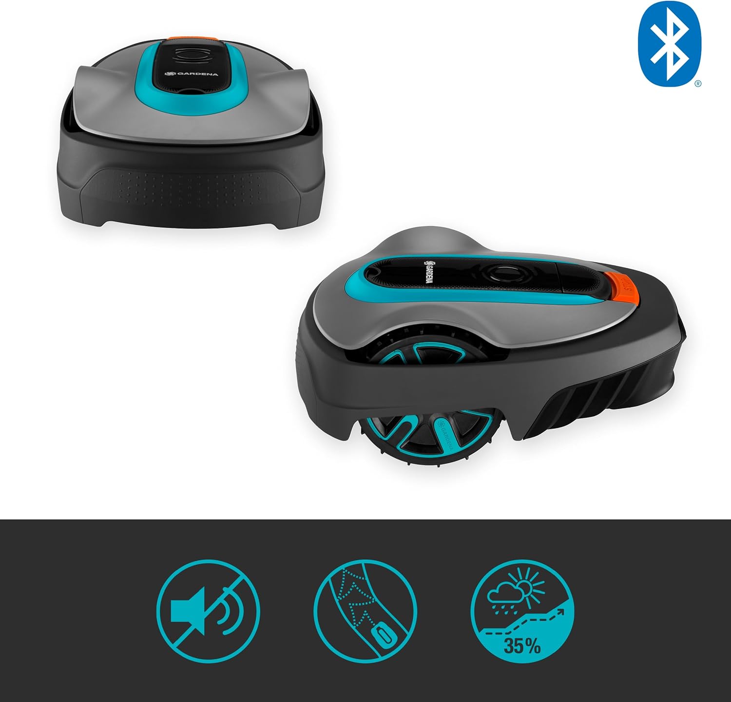 Gardena Mhroboter SILENO minimo 500 m: intelligenter Rasenmher mit optimaler Konnektivitt, mit Gardena Bluetooth App programmierbar, DE-Version (15202-20)