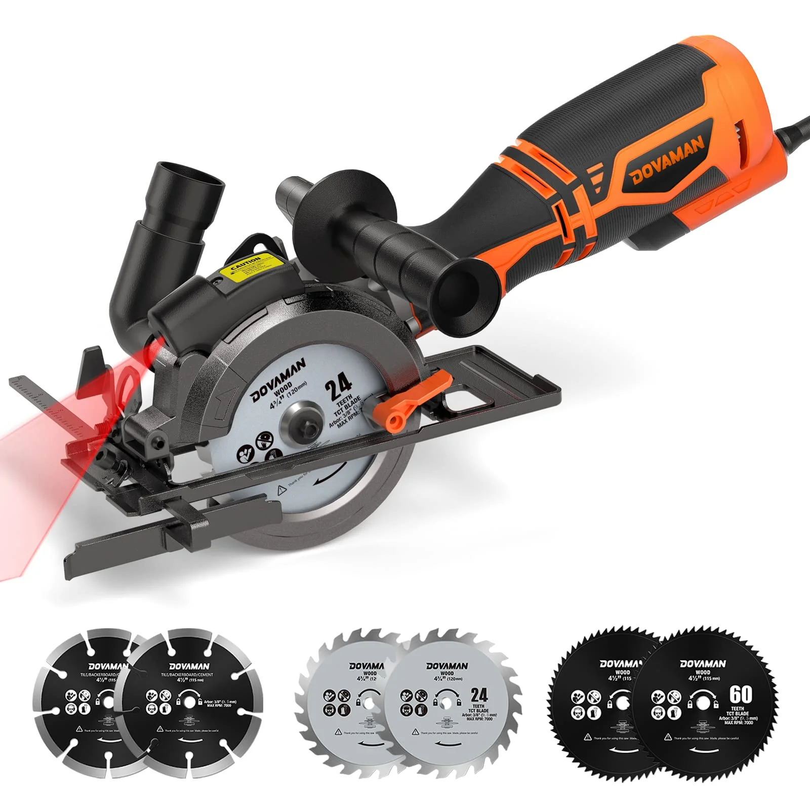 DOVAMAN Circular Saw, 5.8A 4-1/2