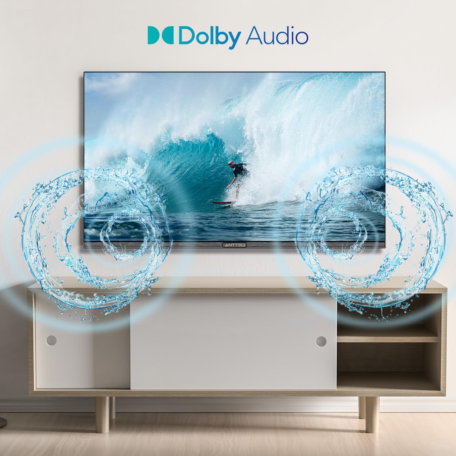 Antteq AB42D1 télévision 42 Pouces (TV 107 cm), Dolby Audio, LED, Triple Tuner DVB-C / T2 / S2, CI+, HDMI, Lecteur multimédia Via USB, Sortie Audio numérique, y Compris Mode hôtel