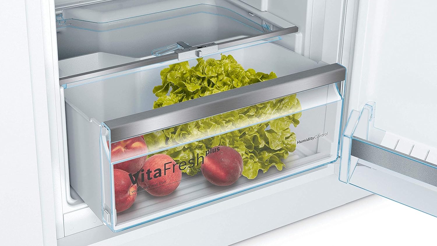 Bosch KIR81AFE0 Serie 6 Réfrigérateur encastrable, 177,5 x 56 cm, 319 L, charnière plate, fabriqué en Allemagne, VitaFresh plus 2 x fraîcheur plus longue, éclairage LED uniforme