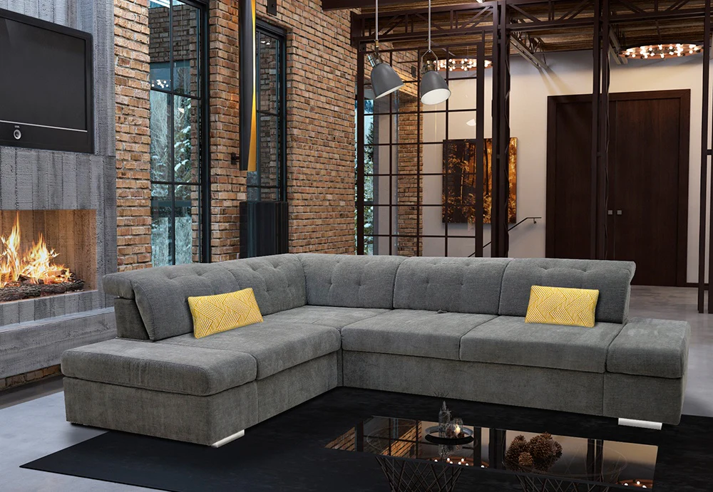 CANAPE MATTHEW ACV REV PANO-TISSU  GRIS -A89308