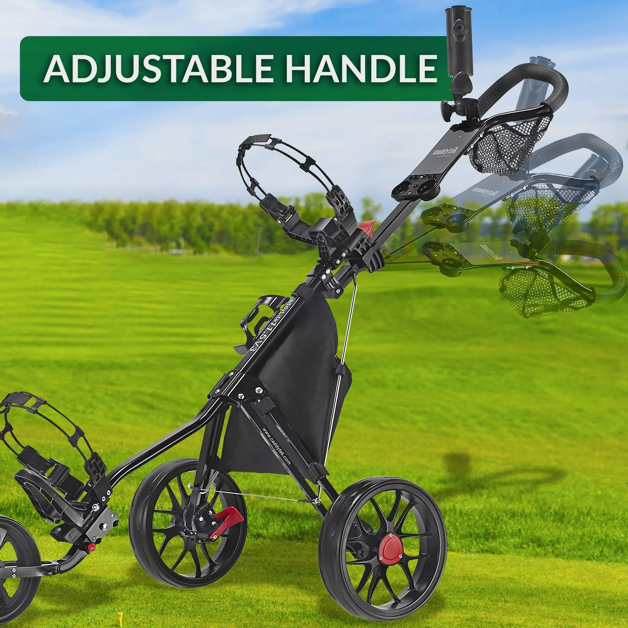 CaddyTek CaddyLite 11.5 V3 3 Wheel Golf Push Cart