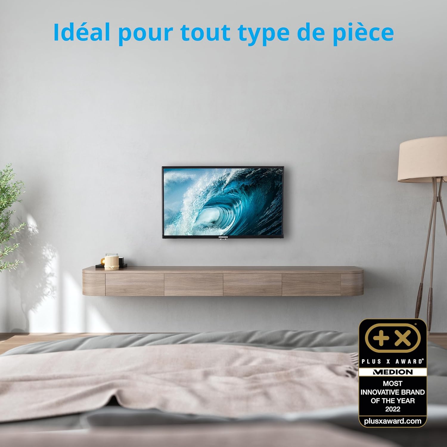 MEDION E14080 (MD 30224) Téléviseur Full HD 100,3 cm (40 Pouces) (Lecteur DVD intégré, récepteur Triple Tuner DVB-T2 DVB-C DVB-S2, 2 x HDMI, VGA, USB, Mediaplayer, CI+)