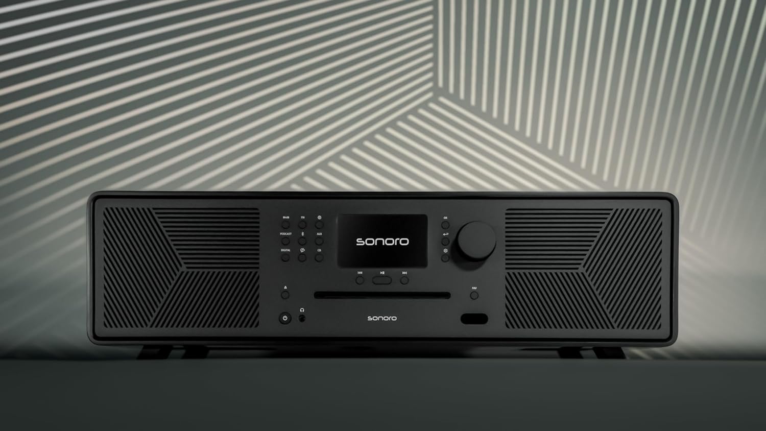 sonoro MEISTERSTÜCK (Gen.2) Chaîne Hi-FI (Airplay, Chromecast, Spotify, Tidal, FM, Dab+, USB) Noyer