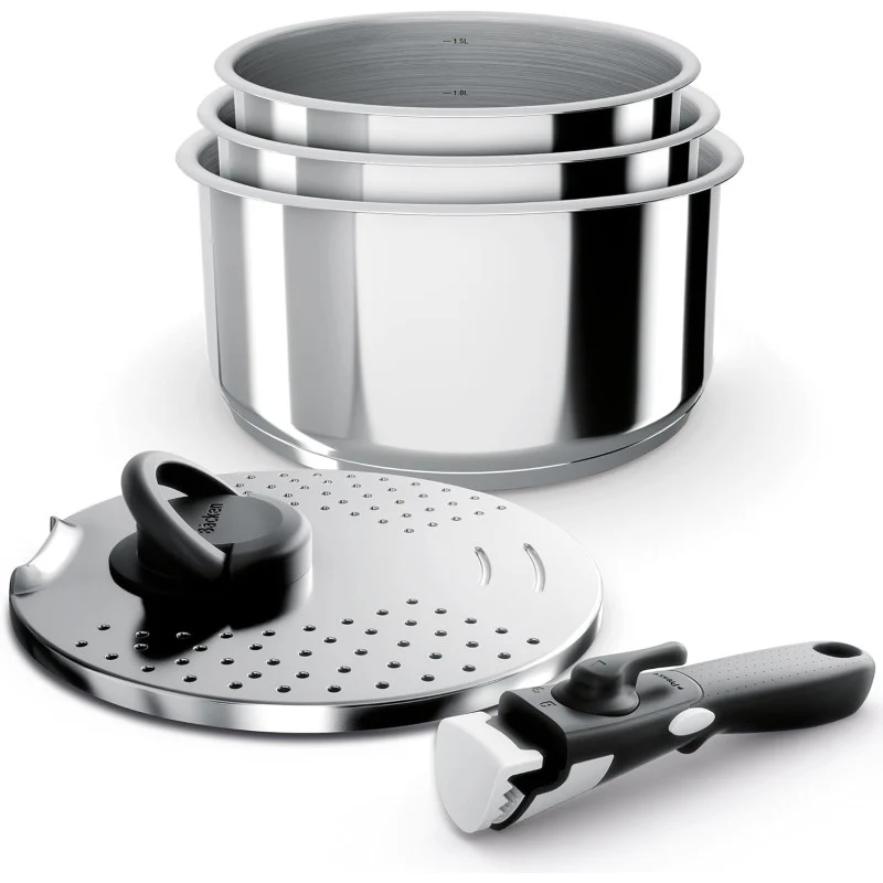 191105, Set De Casseroles 16,18,20cm, Inox, 5 Pièces Backen