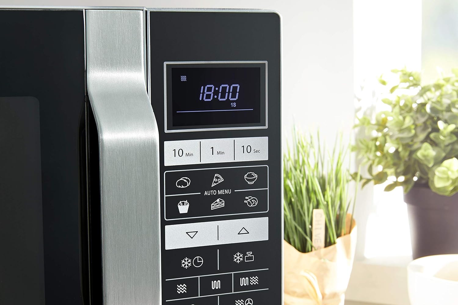 Sharp R-860S Micro-ondes Combiné 25 litres à plateau fixe - Argent