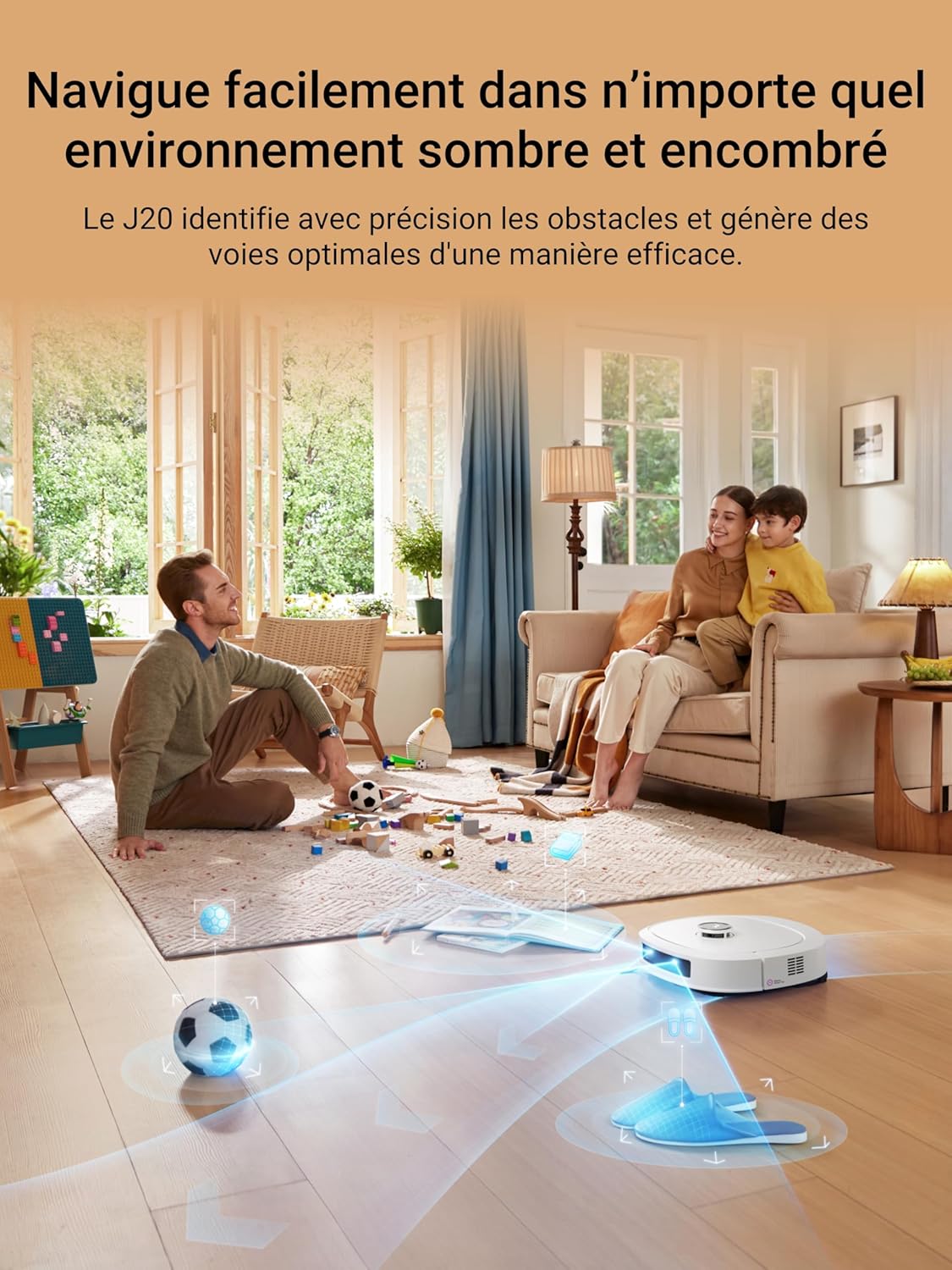 EUREKA J15 Pro Ultra Aspirateur Robot,Robot Aspirateur Laveur 16200 Pa,Nettoyage des Bords,Brosse Anti Enchevêtrement,Lavage de Serpillière à l'eau Chaude 75℃,Base autonettoyante