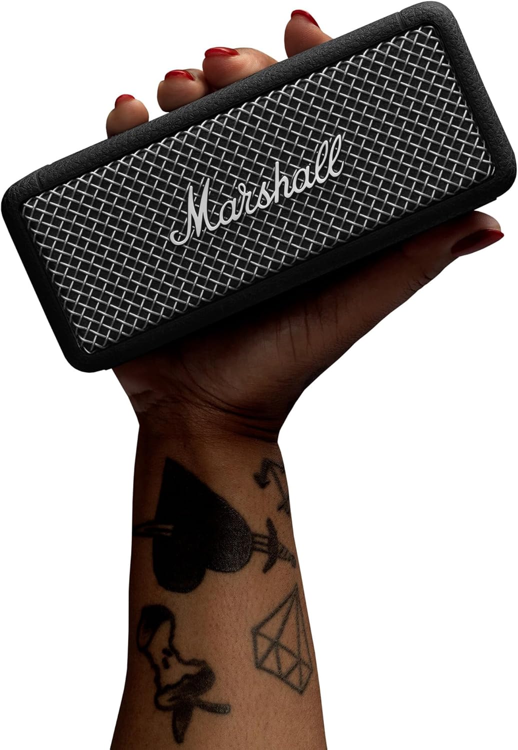 Marshall Emberton III Enceintes Bluetooth Portables, sans Fil, IP67 Résistant à la Poussière et à l'eau, Plus de 32 Heures de Lecture, Charge Rapide - Noir & Laiton