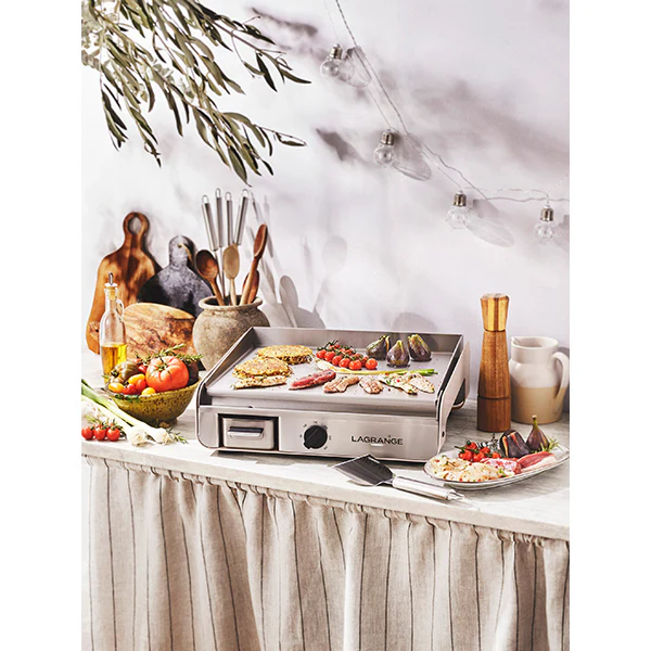 Plancha électrique pro minéral 2300 W et spatule en inox Lagrange