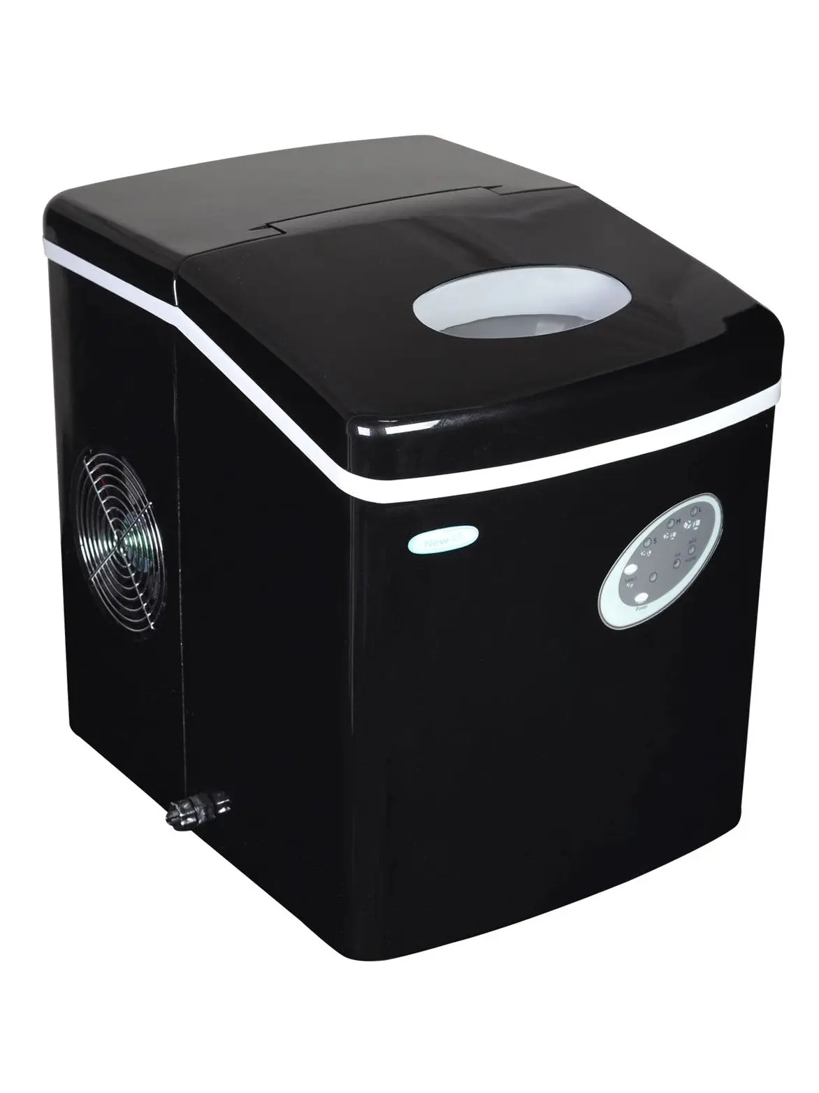 NewAir Counter Top Ice Maker Machine (Black), Compact Automatic Ice Maker, Cubes Ready in 6 Minutes, 28 Pounds in 24 Hours - Perfect for Home/Kitchen/Office/Bar