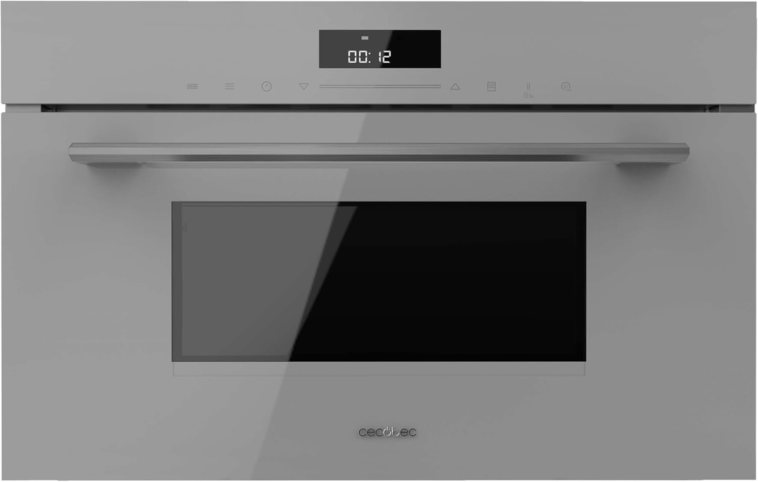 Cecotec Four à micro-ondes encastrable 60x45cm Bolero Hexa MW703800 Glass Grey. 1450W, 34L, fonction micro-ondes, mode grill, décongélation, menu automatique, cuisson rapide, minuterie électronique