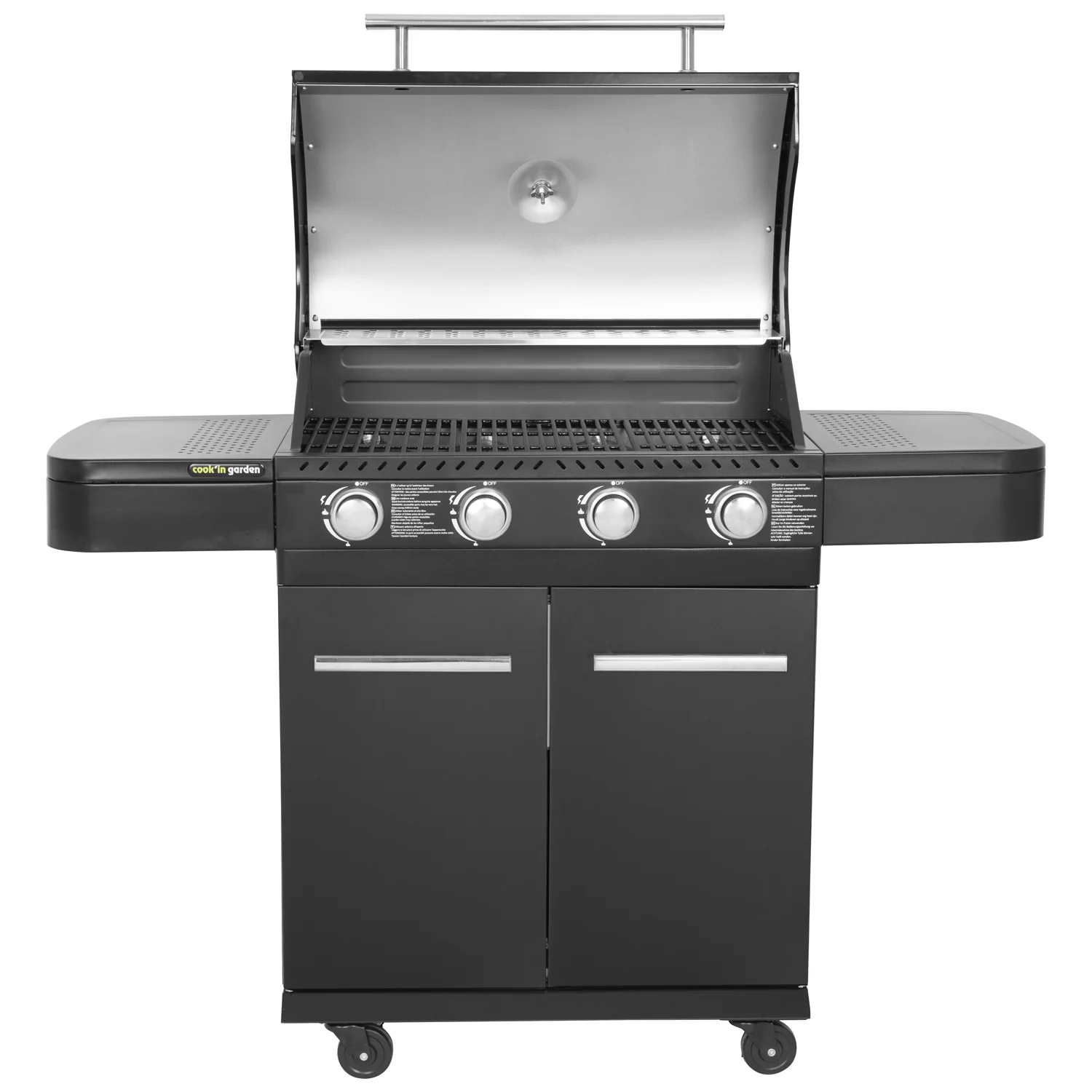 Barbecue au gaz FYRA avec thermomètre - 4 brûleurs Cook'in Garden