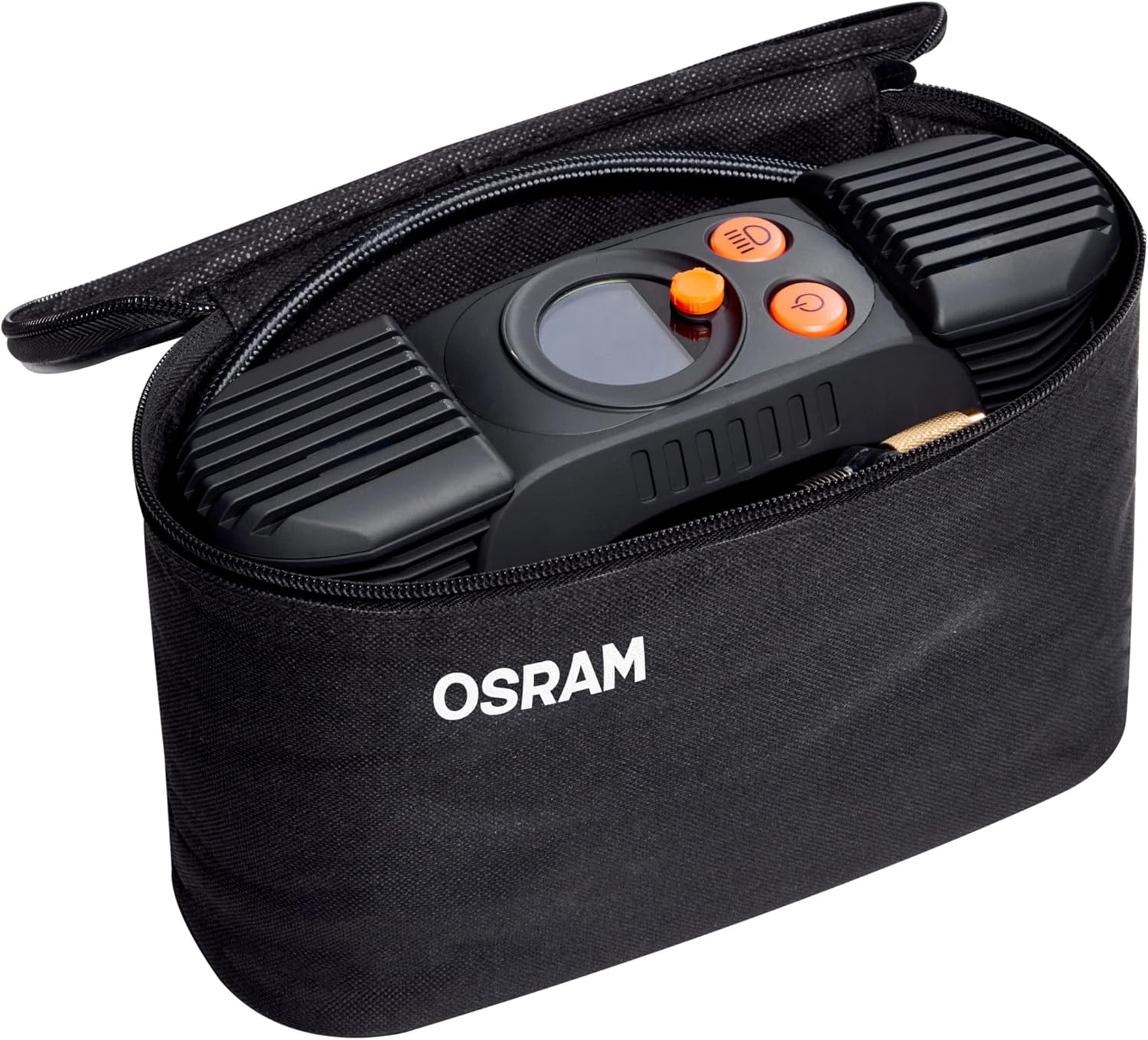 OSRAM TYREinflate Connect 650, compresseur de pneu numérique avec arrêt automatique et lumière LED, compresseur portable 12V pour pneus de voiture, connexion électrique via allume-cigare