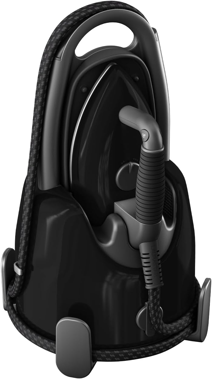 Laurastar Lift Plus Ultimate Black, Centrale Vapeur Nomade 3en1, Repasse, Défroisse et Purifie Vos Textiles, Vapeur Hygiénique, Design, Réservoir Amovible, Repassage Vertical, Enrouleur Automatique,