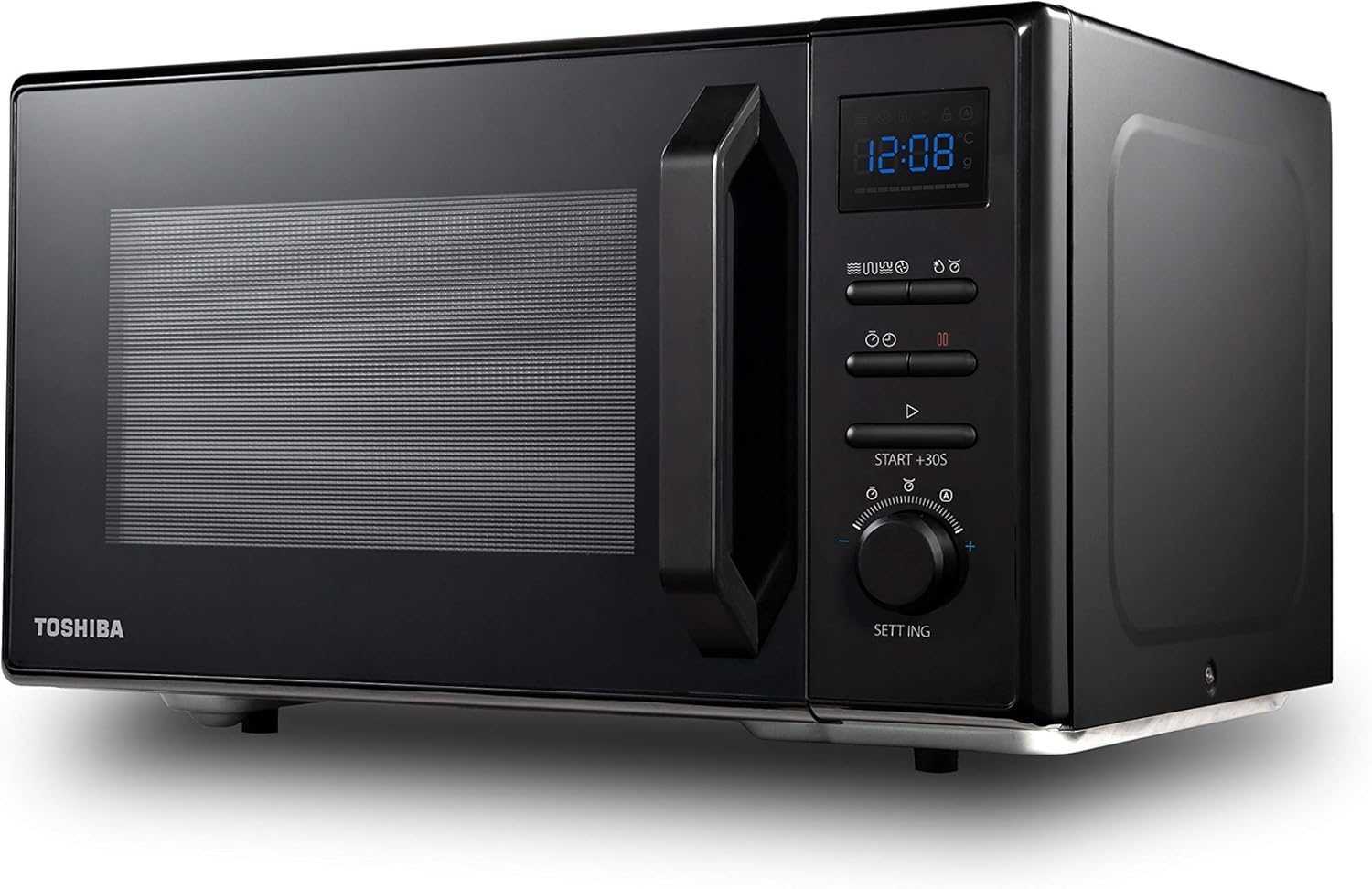 Toshiba Four à micro-ondes 4-en-1 25L MV-TC25T(BK), Technologie Origin Inverter, Micro-ondes avec friteuse à air chaud & Air chaud & Grill & Fonction Combi, 2100 W, Noir