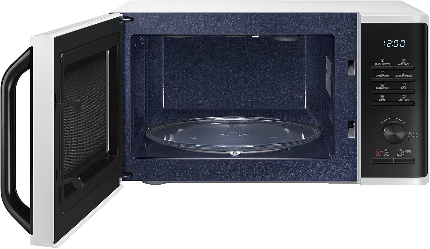 Samsung Four à micro-ondes Grill Advanced, MG23K3515CK/ET, cuisson croustillante, AutoCook, Micro-ondes + Grill 800W + 1100W 23L 49L x 27,5H x 39P cm Noir