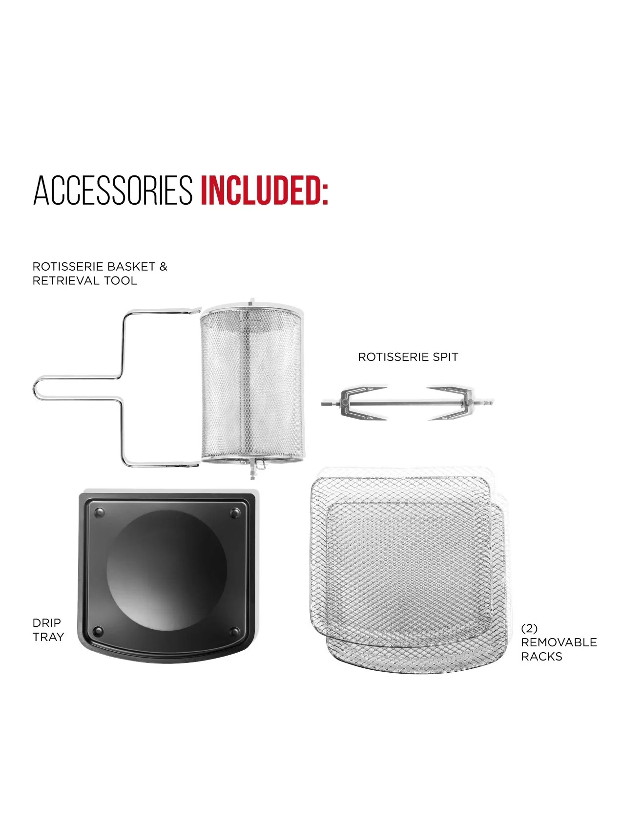 CHEFMAN Multifunctional Digital Air Fryer+ Rotisserie, Dehydrator, Convection Oven, 17 Touch Screen Presets Fry, Roast, Dehydrate, Bake, XL 10L Family Size, Auto Shutoff, Large Easy-View Window, Black