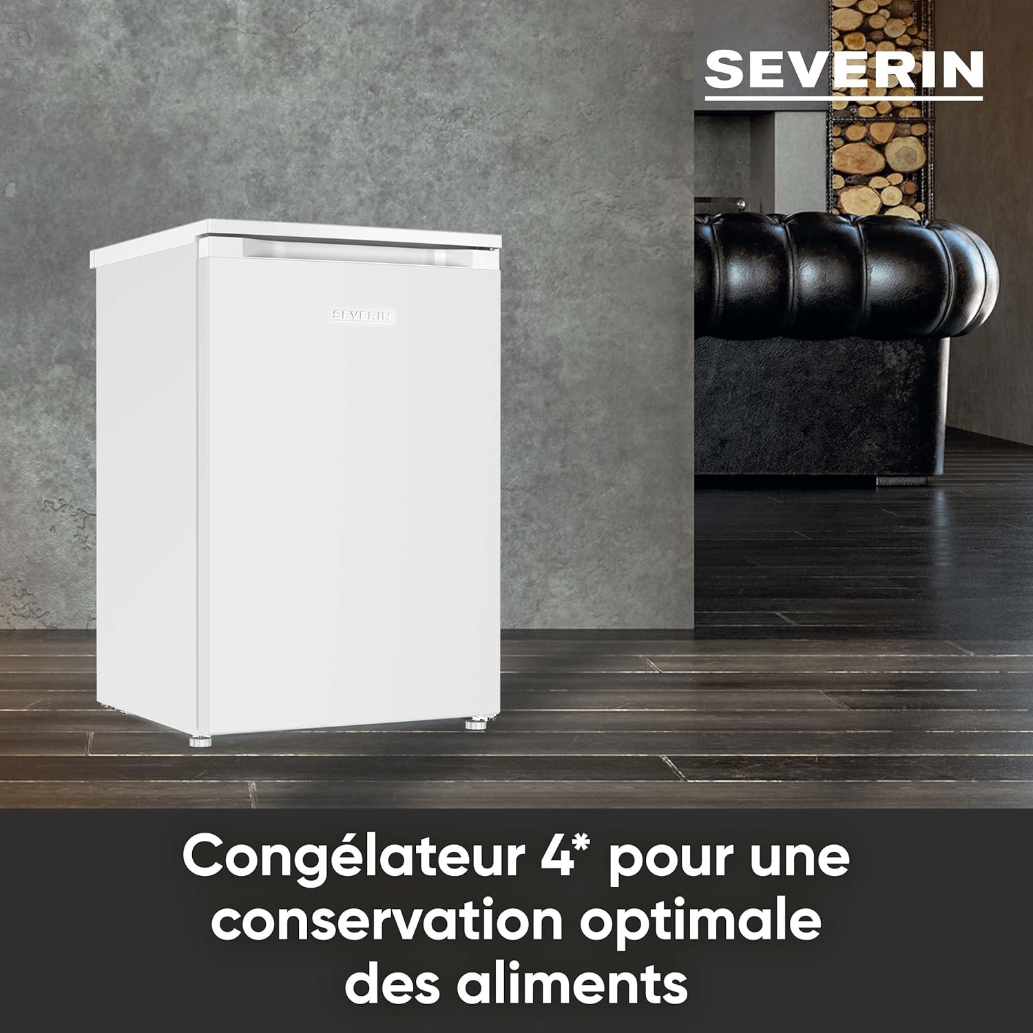 SEVERIN Combiné Table Top, Mini Bar, Mini réfrigérateur Pose libre, Réfrigérateur bar de largeur 56 cm, Volume : 120 Litres, Classe D, 110 kWh/an, 39 dB, Blanc, TKS 8846