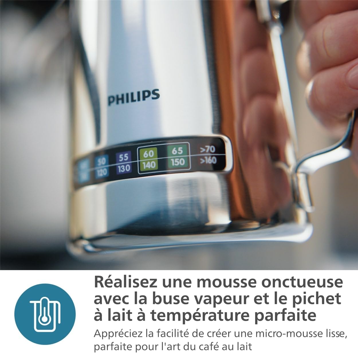 Philips Barista Brew Machine à Espresso Semi Automatique - Espresso simple et double + bouton Americano, réservoir à grains de 250g, guidage intuitif, tassage calibré, métal argenté (PSA3218/01)