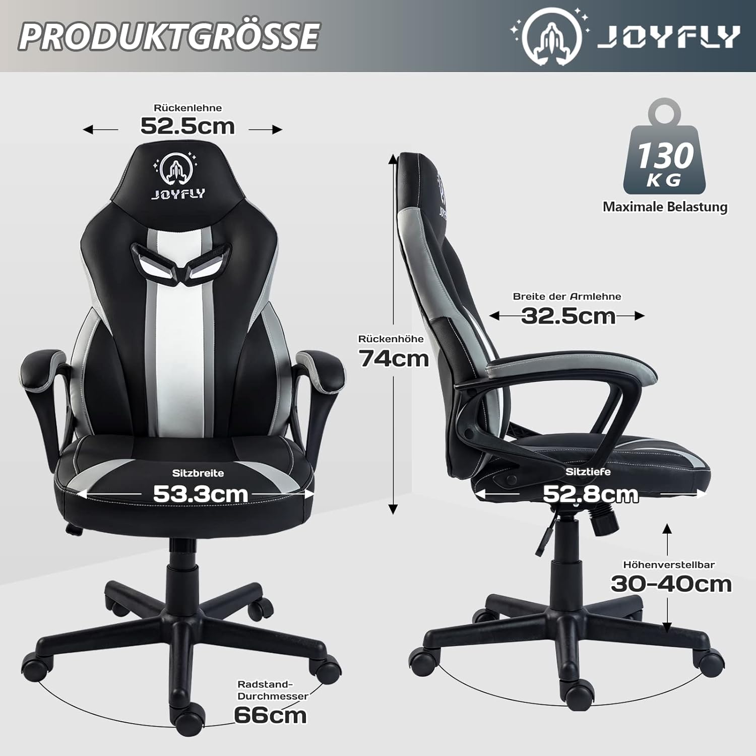 JOYFLY Chaise de Jeu Rose Ergonomique Kawaii Fauteuil Gaming avec Rabbit Ear Chaise de Bureau d'ordinateur Schreibtischstuhl avec Support Lombaire Filles(Rose)