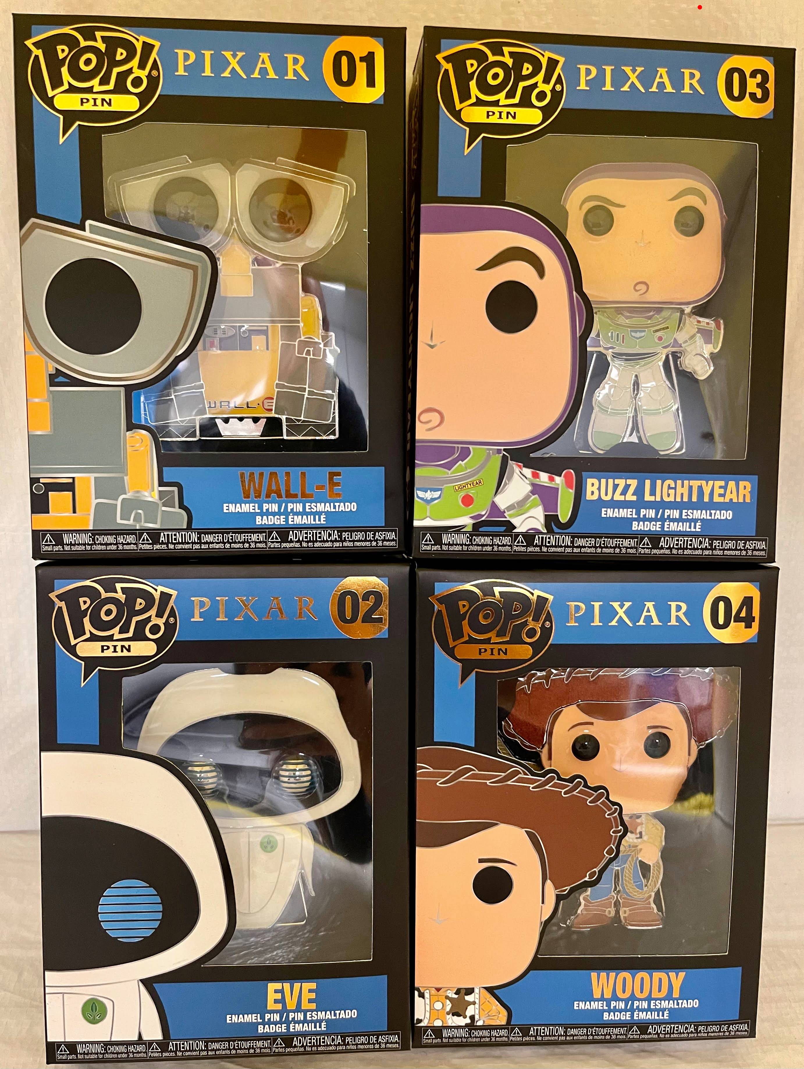 Funko Pop Pins PIXAR Lot of 4