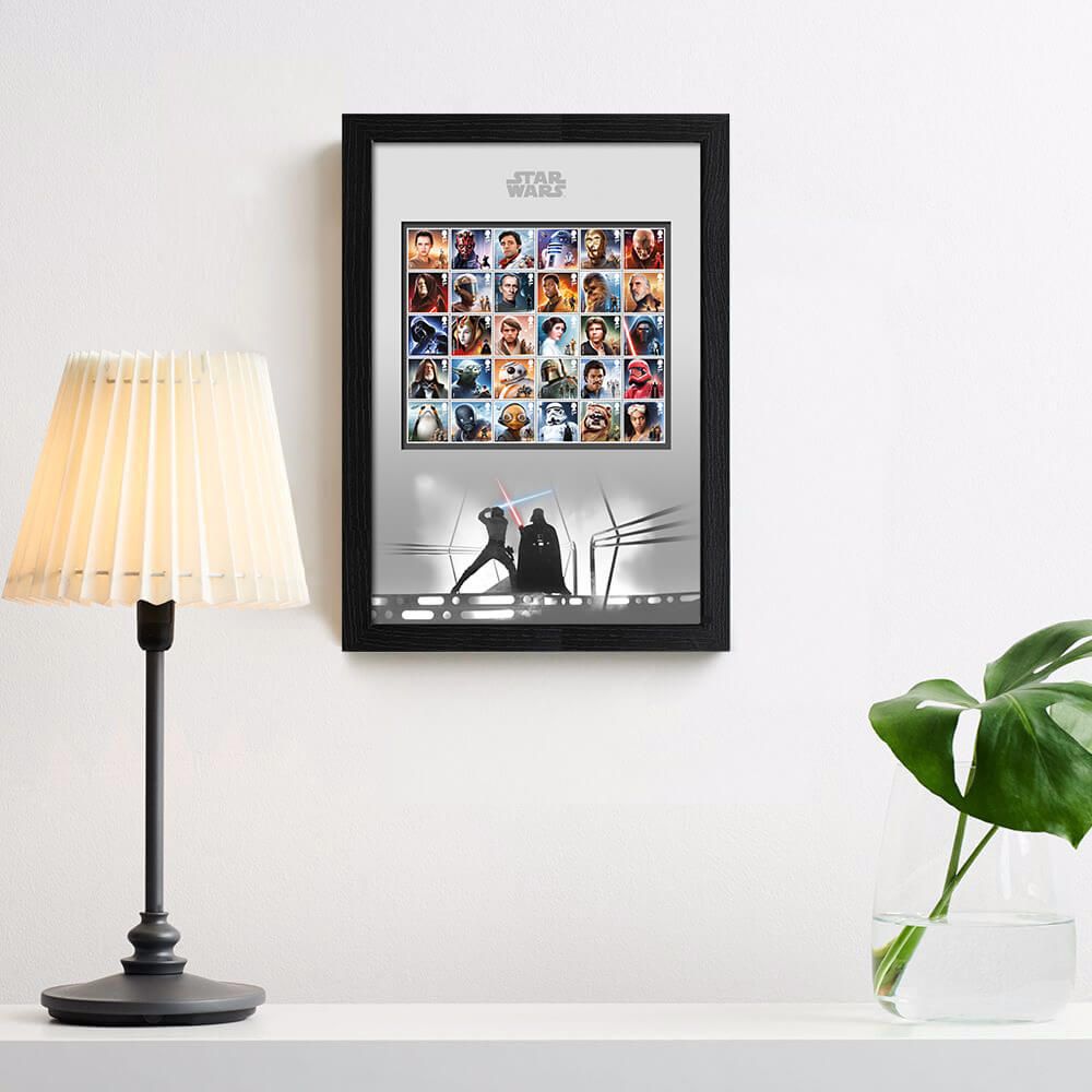 Star Wars Framed Complete Stamp Set Royal Mail Collectible