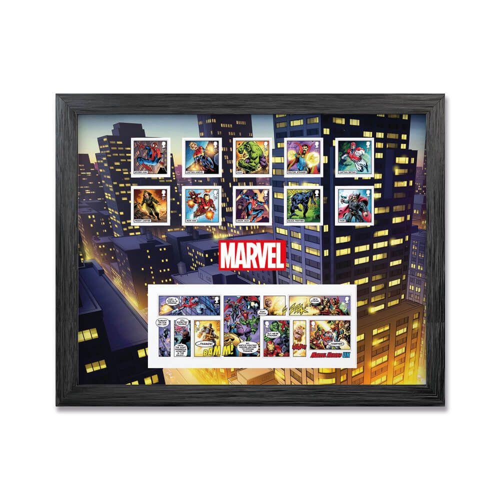 Marvel Framed Stamps & Minisheet