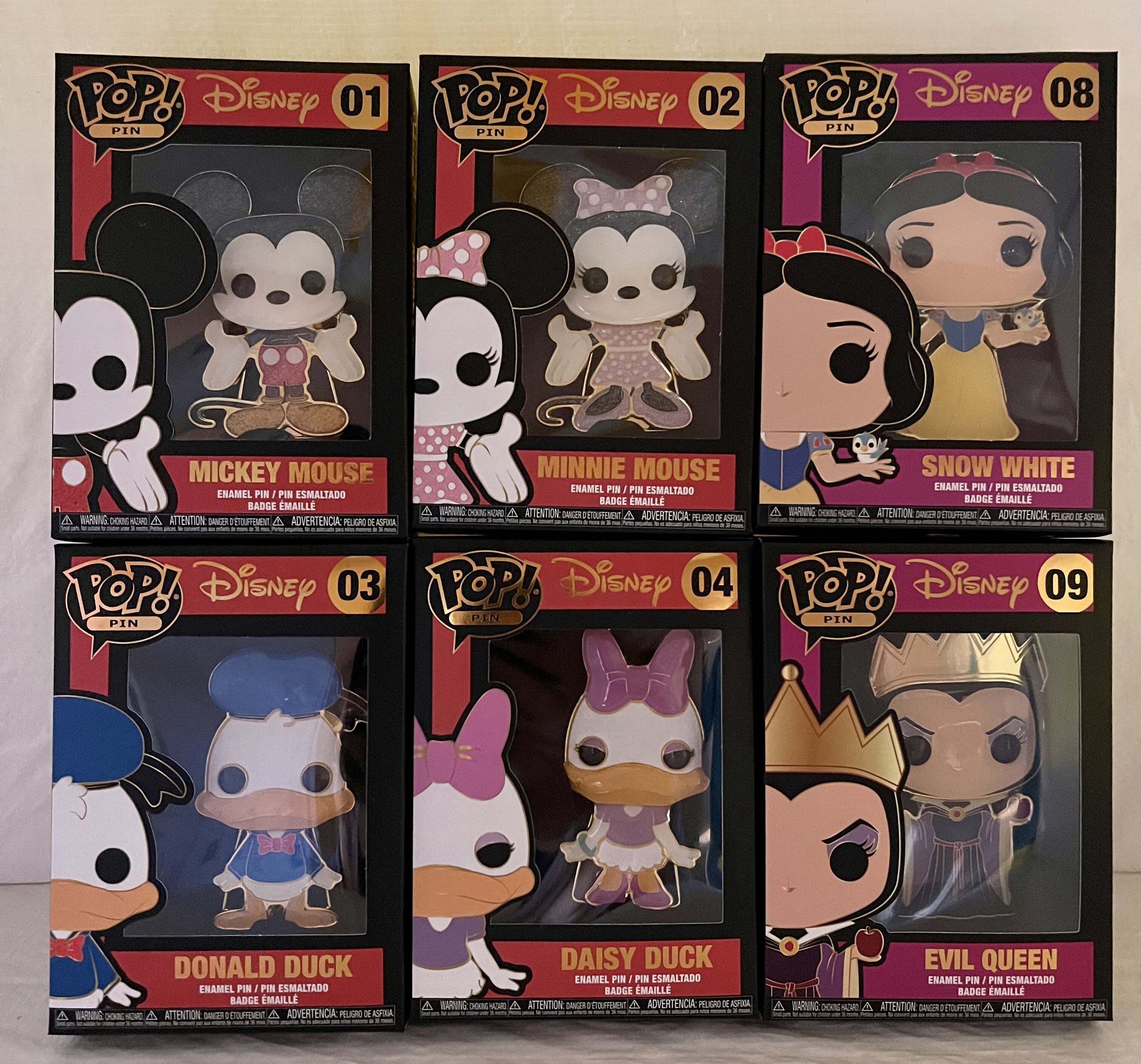 Funko Pop Pins DISNEY Lot of 6
