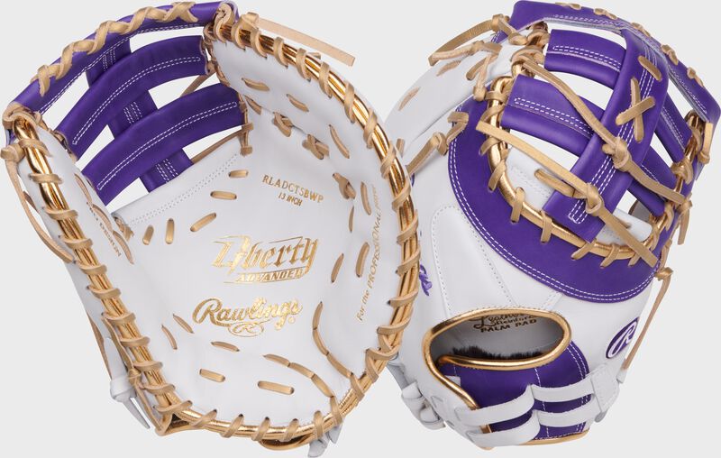 Liberty Advanced Color Series 13 in 1st Base Mitt, White/Purple