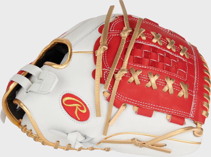 Liberty Advanced Color Series 12.5 in Fastpitch Glove, White/Scarlet