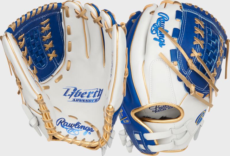 Liberty Advanced Color Series 12.5 in Fastpitch Glove, White/Royal