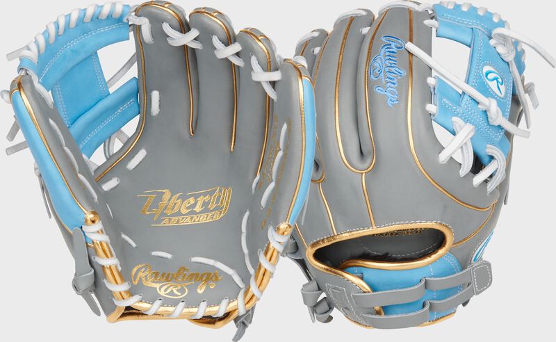Liberty Advanced Color Series 11.75 in Infield Glove, Gray/Columbia Blue