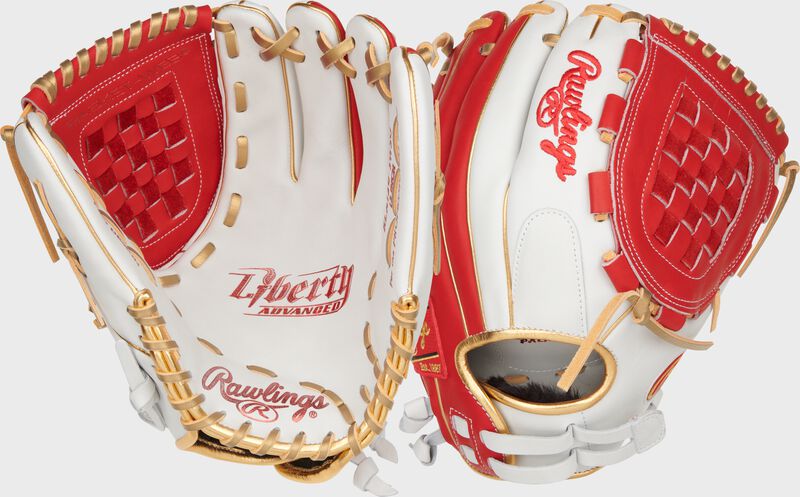 Liberty Advanced Color Series 12 in Fastpitch Glove, White/Scarlet