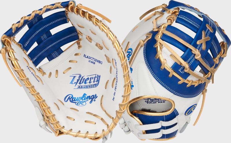 Liberty Advanced Color Series 13 in 1st Base Mitt, White/Royal