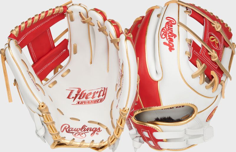 Liberty Advanced Color Series 11.75 in Infield Glove, White/Scarlet