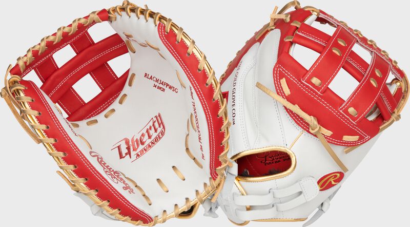 Liberty Advanced Color Series 34 in Catcher's Mitt, White/Scarlet