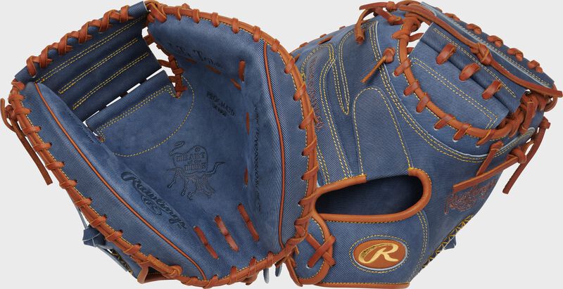 Heart of the Hide Pro Label Denim Catcher's Mitt, Right Hand Throw